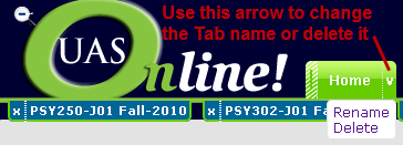 Delete Tab