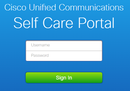 Self Care Portal login