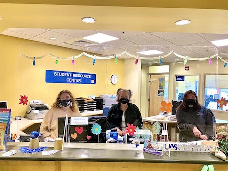 Student workers at the Student Resource Center